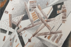 "Assemblage point 1", 2020, paper/mixed media, 52x74cm