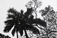 "Palm trees 1", March 2009, paper/acrylic