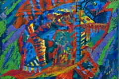 "Fish 1", 2011, paper/mixed media, 40x40cm
