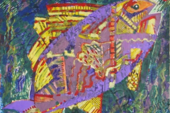 "Fish 2", 2011, paper/mixed media, 40x40cm