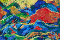 "The sun is behind the mountains", 2011, paper/mixed media, 32x32cm