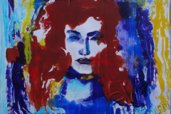 "The Other Side of the Moon", (self-portrait) 2009, paper/monotype, 49x50cm