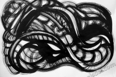 "Time Space 2", 2016, boom/ink, 70x100cm