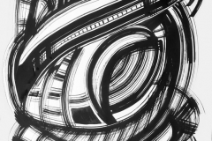 "Time Space 3", 2016, boom/ink, 100x70cm