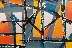 "Destroyed Houses 1", 2021, paper/acrylic, 61x86cm