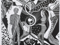 "Adam and Eve", 2010, X3, 29x26cm
