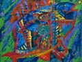 "Fish 1", 2011, paper/mixed media, 40x40cm