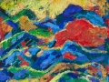 "The sun is behind the mountains", 2011, paper/mixed media, 32x32cm