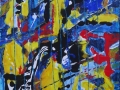 "Hot night", September 2015, paper/acrylic, 55x49cm