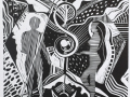 "Adam and Eve", 2010, X3, 29x26cm
