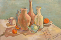 "Three Oranges", 1999, canvas/oil, 50x60