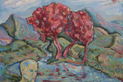 "Mountain River (The River of Time)", 2009, canvas/oil, 80x100