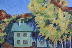 "Autumn in the yard", 2012, canvas/oil, 60x60