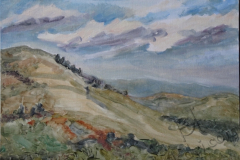 "August 6 morning", August 2013, cardboard/oil, 30x40
