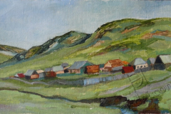 "Etude 2", August 2013, cardboard/oil, 25x40