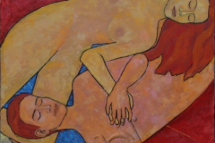 "Reflection of the Sun and Moon", February 2014, canvas/oil, 100x70