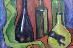 "Still Life with a Yellow Bottle", 2014, canvas/oil, 40x30