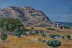 "Haraki. Rocks", June 2014, cardboard/oil, 30x40