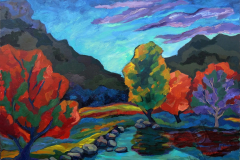 "The gorge of the river Zilim", 2017, canvas/oil, 60х80cm
