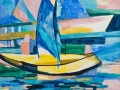 "Sailboat", 2005, canvas/oil, 84x78