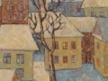 "Winter in the yard", 2009, canvas/oil, 70x50