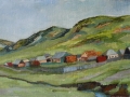 "Etude 2", August 2013, cardboard/oil, 25x40