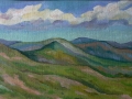 "Etude 4", August 2013, cardboard/oil, 25x40