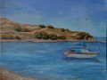 "Haraki. Noon on the sea", June 2014, cardboard/oil, 30x40
