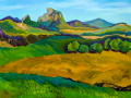 "The view through the window of the train", 2019, canvas/oil, 60х80cm