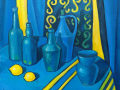 "Still-life in blue shades", 2018, canvas/oil, 50х60cm