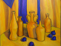 "Still-life in yellow shades", 2018, canvas/oil, 50х60cm